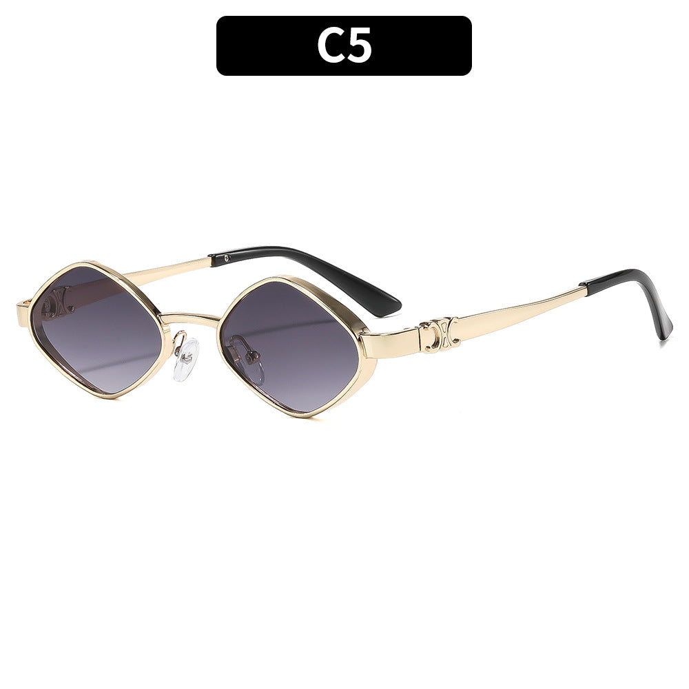 Chic geometrische Metallrahmen-Sonnenbrillen