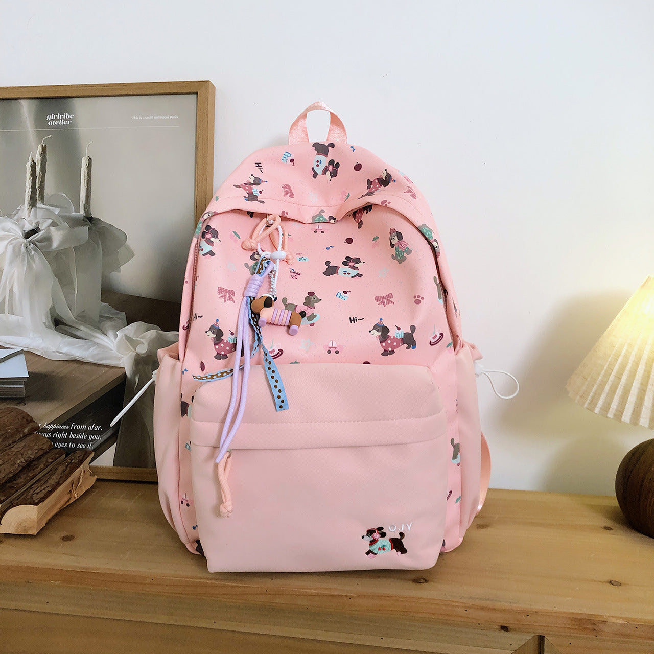 Verspielter Tierdruck-Rucksack Brehn