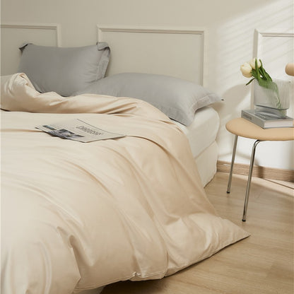 Baumwoll‑Renforcé Duvetbezug mit Soft‑Touch‑Finish und verdecktem Reißverschluss