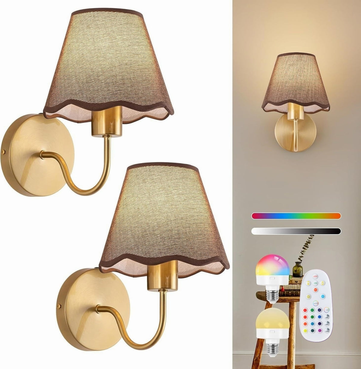 Elegante moderne Wandleuchten