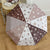 Damen Faltbarer Regenschirm mit exklusivem Patchwork-Design Brehn