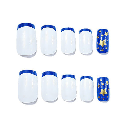 Stern-verzierte Acryl-Nagelerweiterungen Brehn