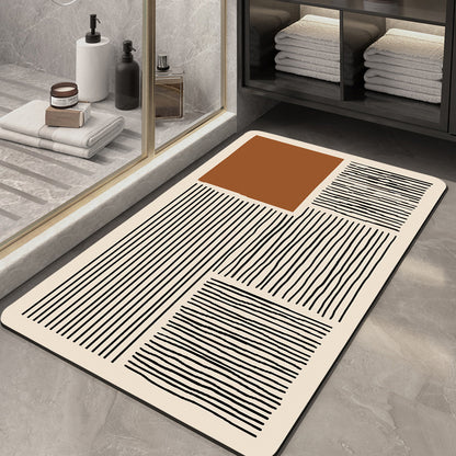 Texturiertes abstraktes Design Badezimmermatte Brehn