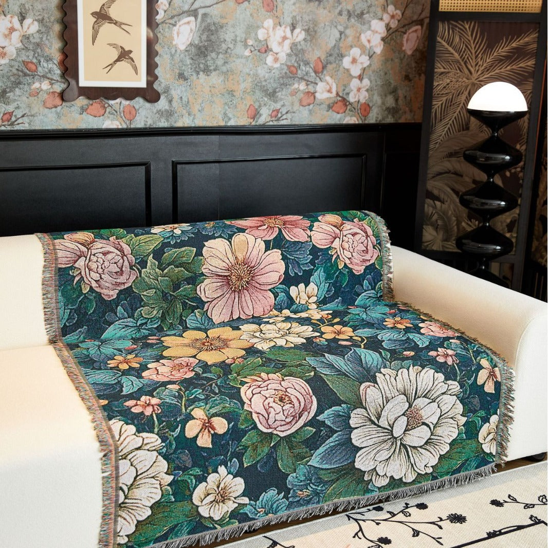 Blumenkünstlerische dekorative Wurfdecke