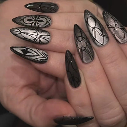 Künstlerisches Press-On Nagelset