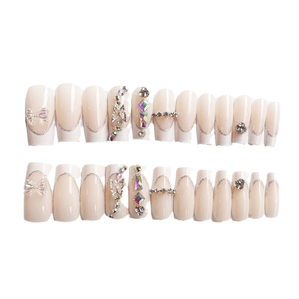 Dekorative Strass Nagelkunst Extensions Brehn
