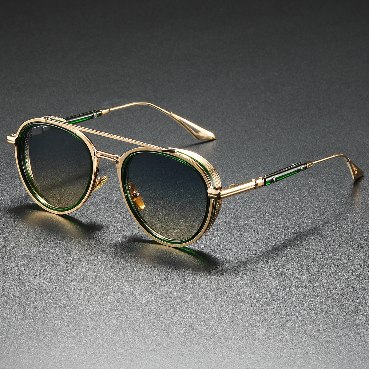 Damen Designer-Sonnenbrille mit luxuriösem Metallrahmen und Retro-Akzenten Brehn