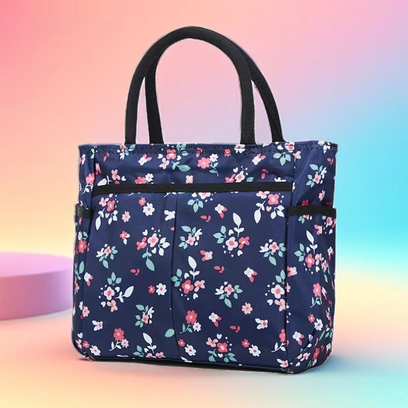 Multi-Pocket Candy Print Tote Bag Brehn