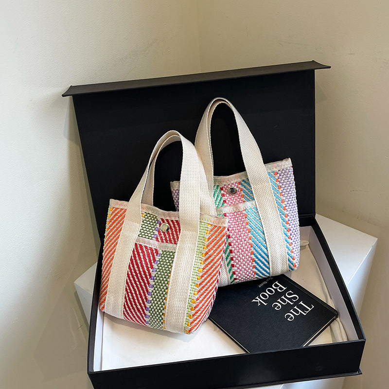 Bunte Gewebte Strandtasche Brehn