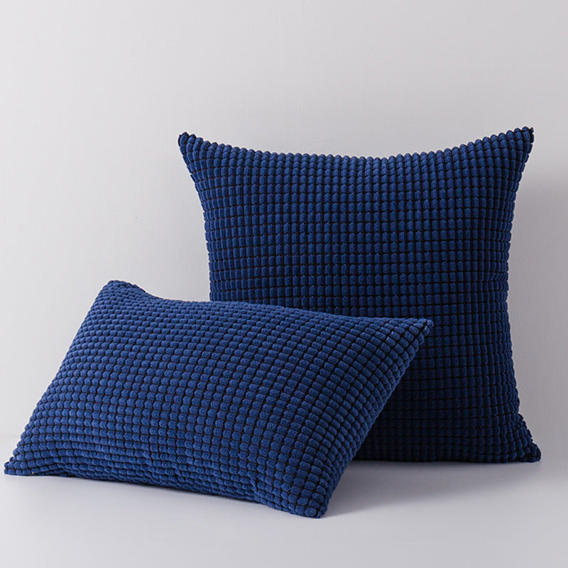 Plüsch Waffelraster Chenille Sofa Akzent Kissen Duo mit abnehmbaren Reißverschlussbezügen