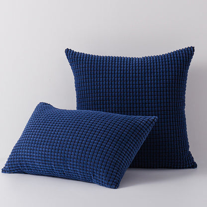 Plüsch Waffelraster Chenille Sofa Akzent Kissen Duo mit abnehmbaren Reißverschlussbezügen