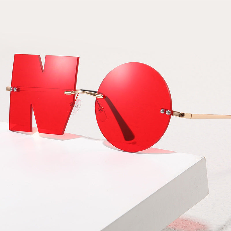 Damen außergewöhnliche geometrische Sonnenbrille mit markantem Design Brehn