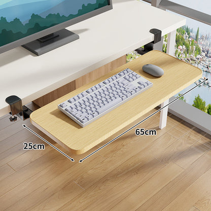 Clamp-Montierter Untertisch Verstellbarer Bambus Tastaturablage