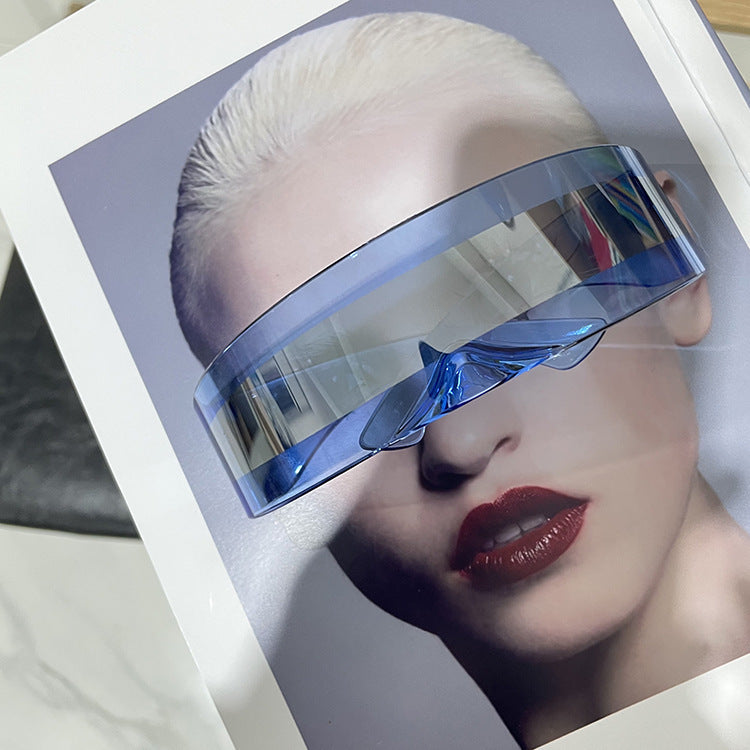 Damen futuristische visierähnliche Sonnenbrille Brehn