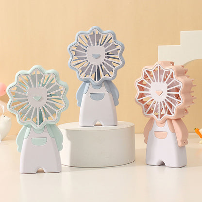 Damen Tragbarer Handventilator im niedlichen Löwen-Design Brehn