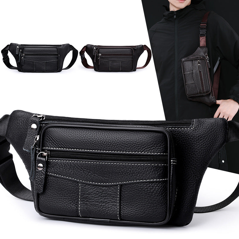 Kompakte Leder-Taillen-Tasche