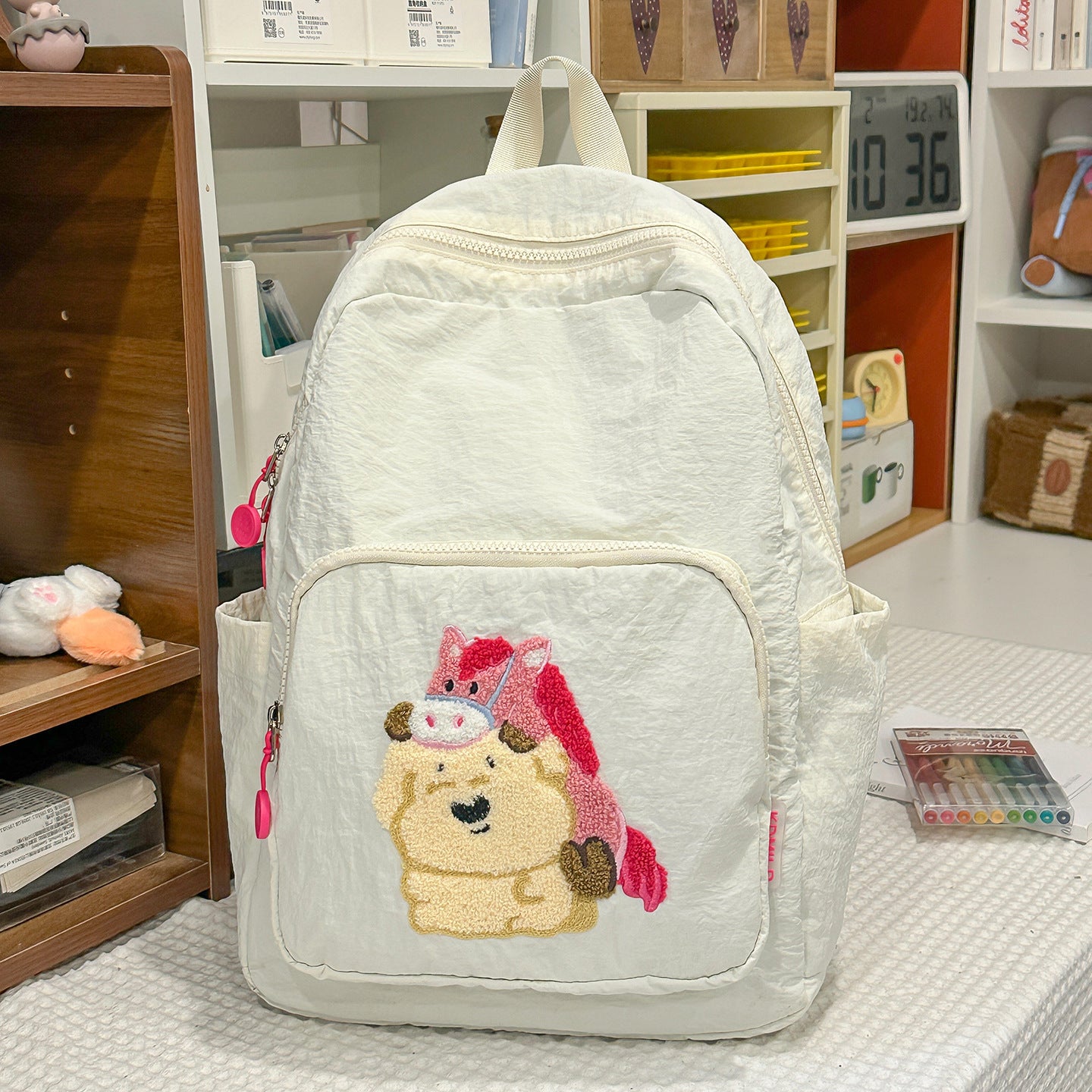 Cartoon-Charakter bestickter Rucksack