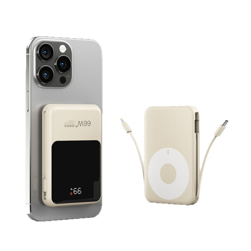 Magnetische Powerbank mit Integriertem Qi-Ladegerät Brehn