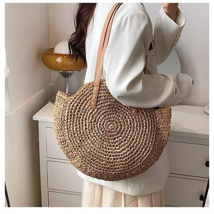 Geflochtene Rundtasche Brehn