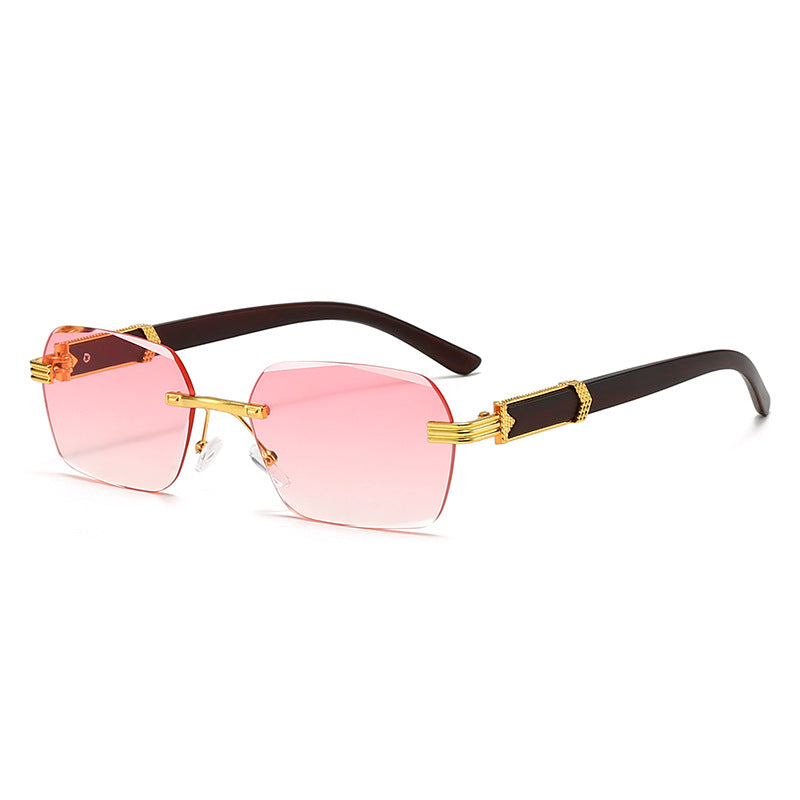 Damen modische quadratische Sonnenbrille mit goldenen Akzenten Brehn
