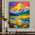 Lebendige Berglandschaft Leinwandkunst Brehn