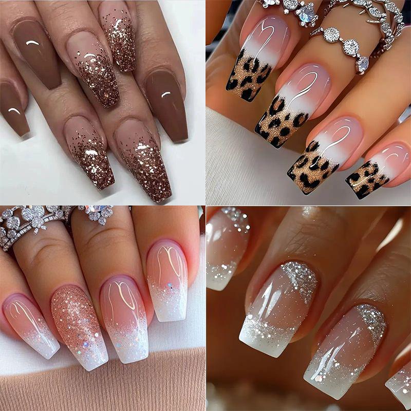 Glitzerndes Ombre Nagelkunst Brehn