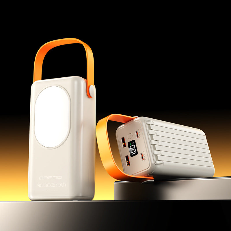 Hochleistungs Powerbank mit integriertem LED-Licht und digitaler Anzeige Brehn