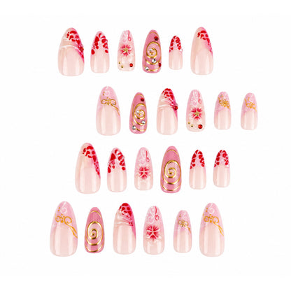Künstlerische florale Stiletto-Nail Art