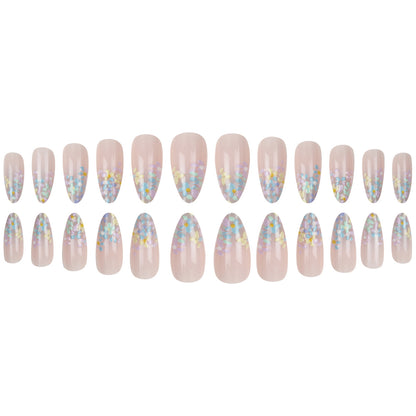 Blumengeschmücktes Press-On-Nagelset Brehn