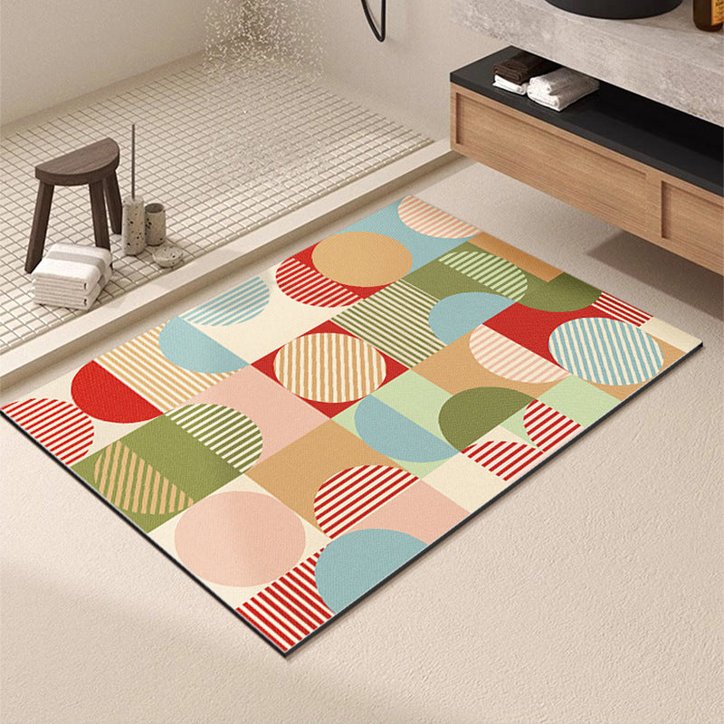 Geometrisch gemusterte Badematte Brehn