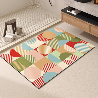 Geometrisch gemusterte Badematte Brehn