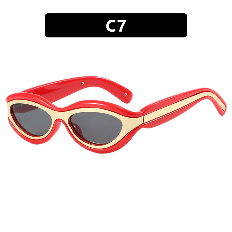 Damen stilvolle Sonnenbrille mit modischem Schwung Brehn