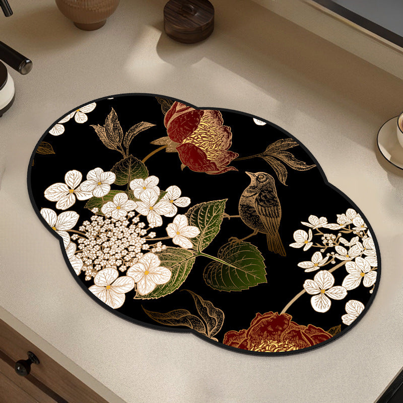 Künstlerischer floraler Teppich
