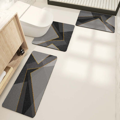 Modern Geometrische Badteppich Set