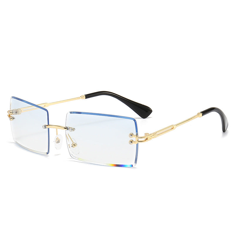 Damen modische rechteckige Sonnenbrille mit Gradient-Gläsern Brehn