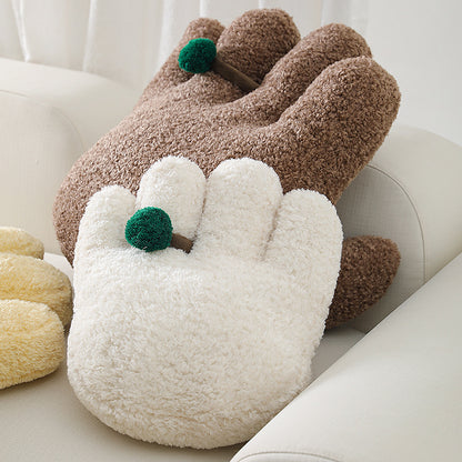 Plüsch-Dekokissen in Handform mit Pompon-Applikation Brehn