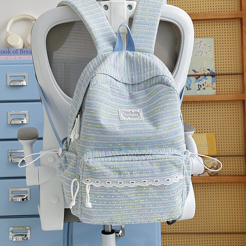 Lässiger Texturierter Schulrucksack