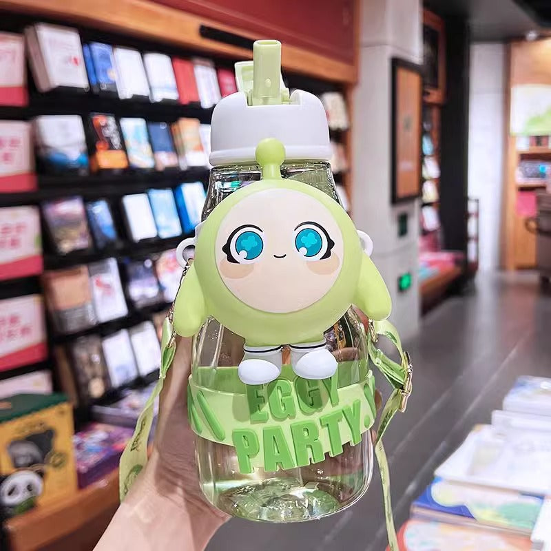 Damen Trinkflasche mit interaktivem Design und stylischem Charakterelement Brehn