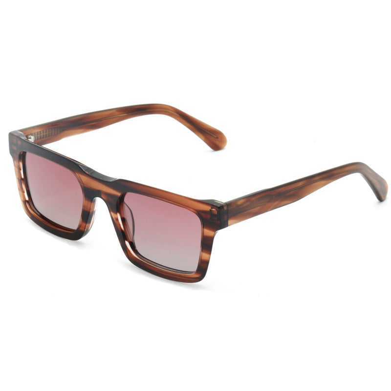 Damen Designer-Sonnenbrille im modernen Rechteck-Format Brehn