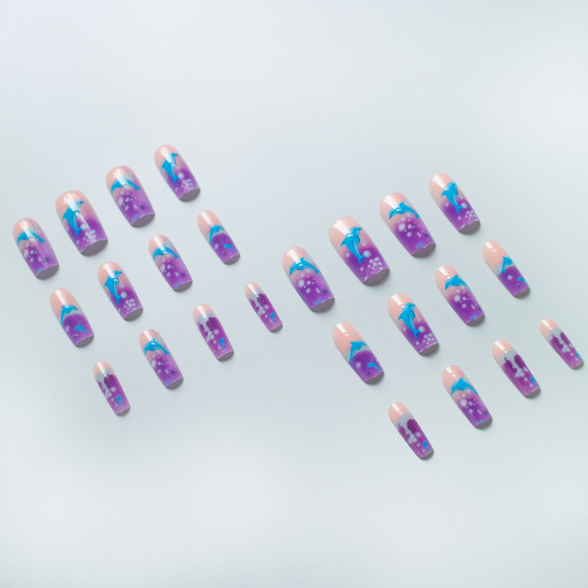 Delfin-Themen Künstliches Nageldesign Set