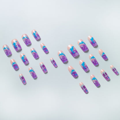 Delfin-Themen Künstliches Nageldesign Set