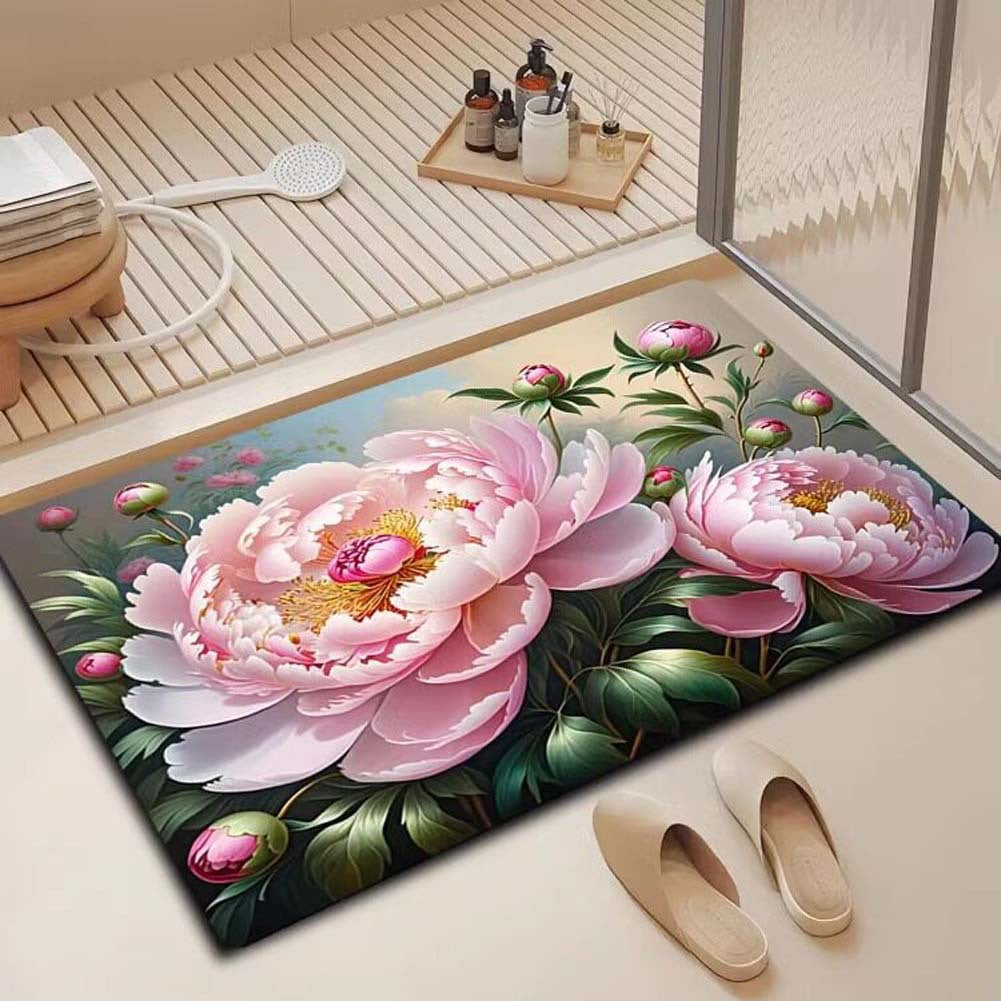 Blumenmuster Badezimmermatte