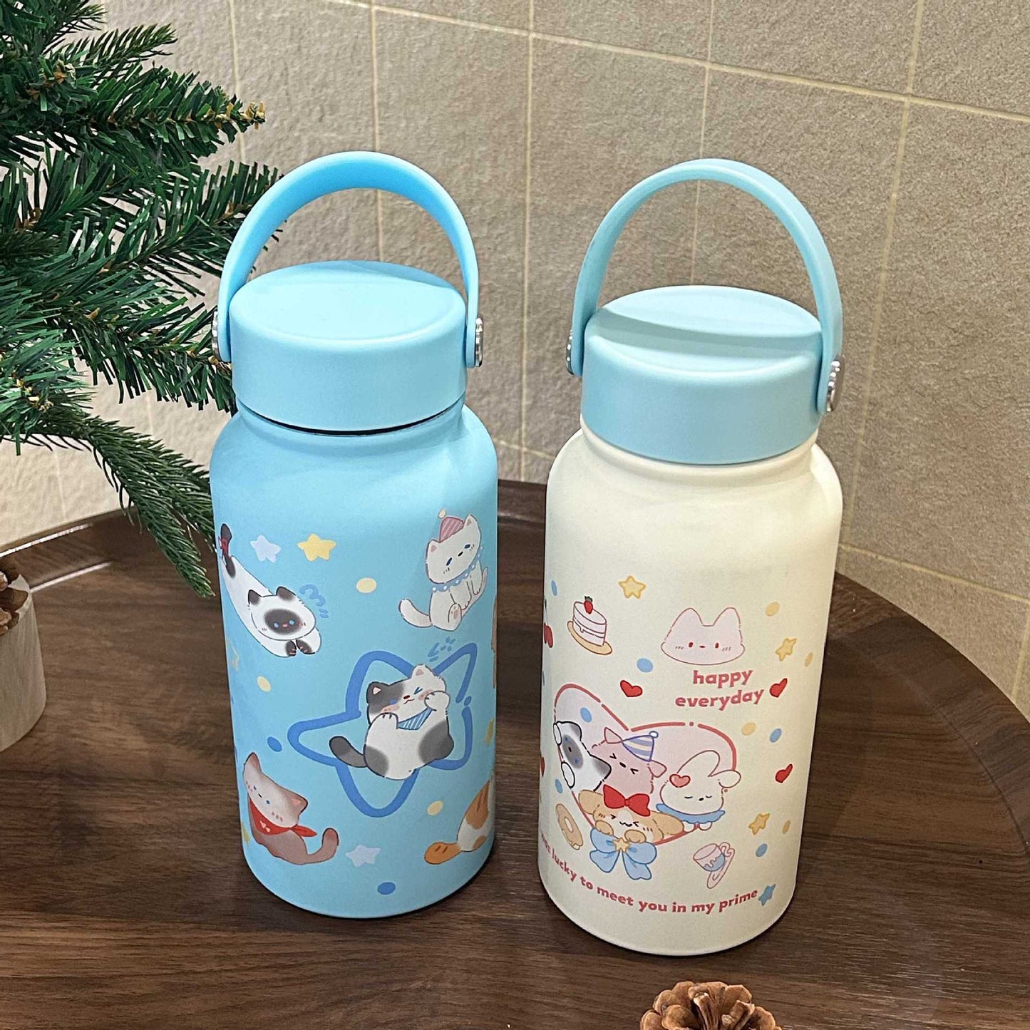 Damen Isoliertrinkflasche mit fröhlichem Tiermotiv Brehn