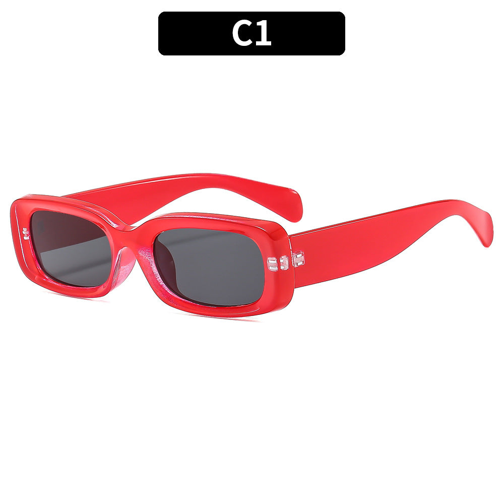 Schicke rechteckige Sonnenbrille