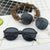 Damen modische quadratische Sonnenbrille mit transparentem Rahmen Brehn