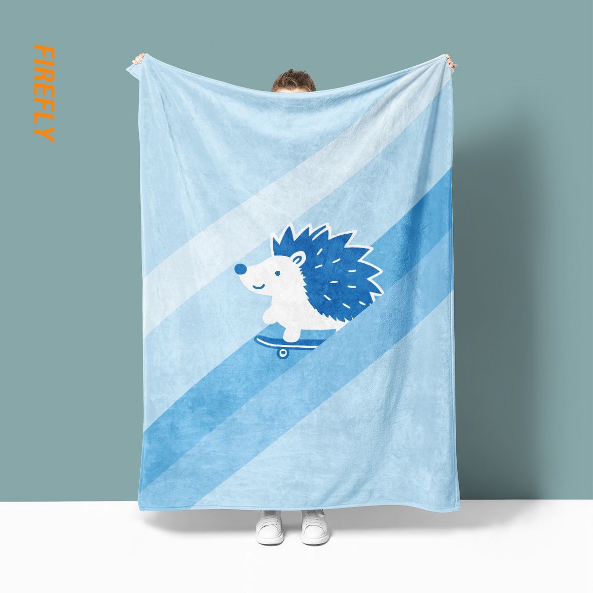 Liebenswerte cartoon-inspirierte Fleece-Decke
