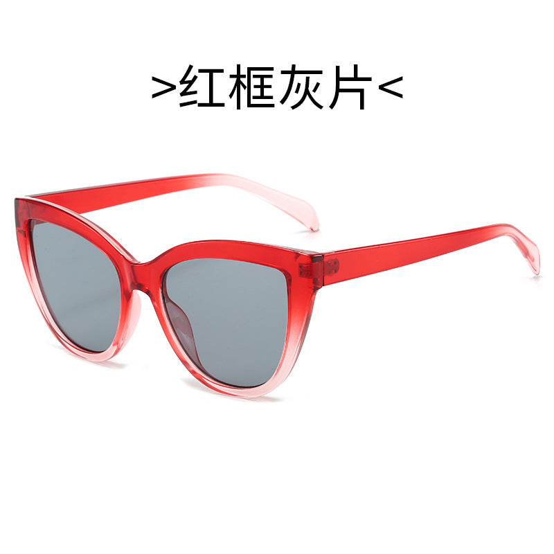 Damen Cat-Eye Sonnenbrille mit transparentem Rahmen und UV-Schutz Brehn
