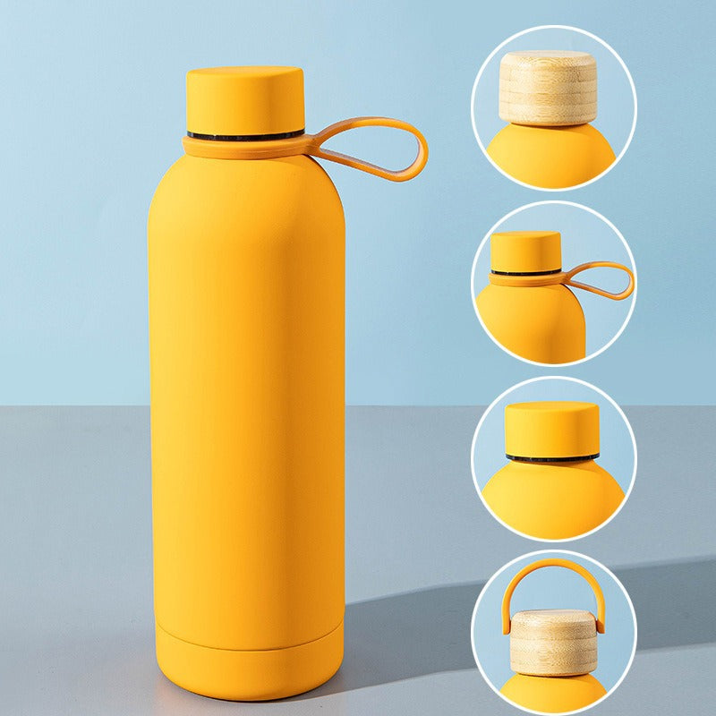 Damen stilvolle Edelstahl-Trinkflasche mit innovativem Verschluss Brehn