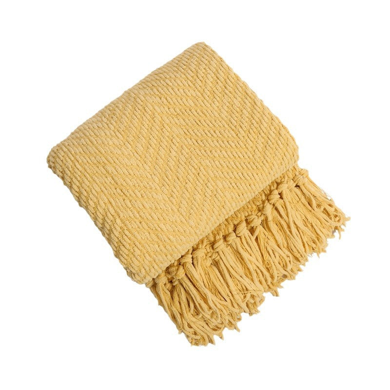 Gemütliche Strickdecke