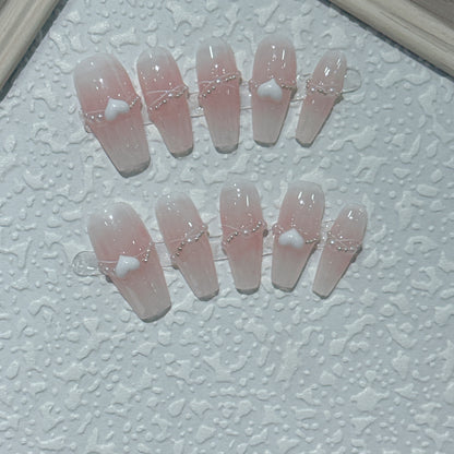 Elegantes 3D Dekoratives Druck-Nagelset